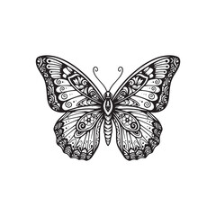 Butterfly Silhouette Vector Illustration