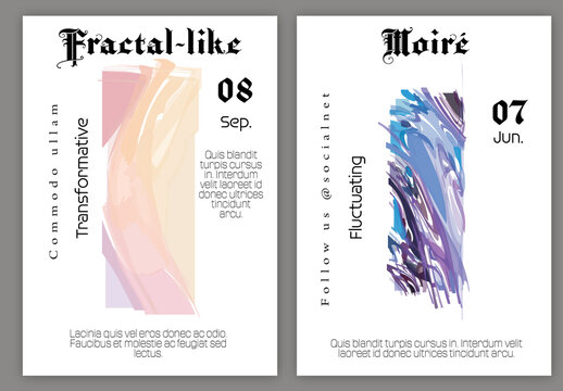 Flyer A4 with Abstract Shuttered Glass Shape Simple on White Background