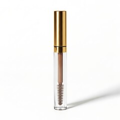 Obraz premium Eyebrow gel with golden cap isolated on white background
