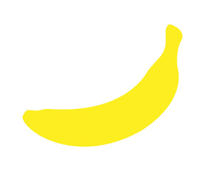 Yellow Banana Illustration Isolated on White