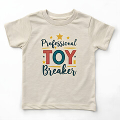 Naklejka premium Funny Toddler T-Shirt Design Vector Illustration with Humorous Slogan