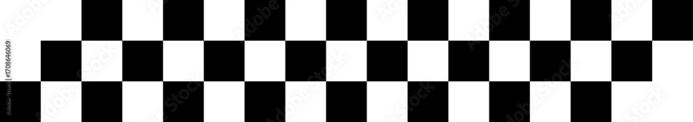 Poster abstract black and white checkerboard pattern. geometric squares arranged in alternating grid design
