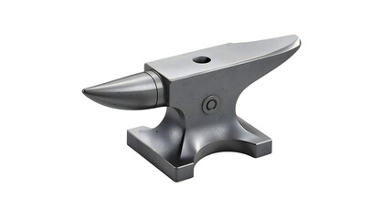 A sturdy metal anvil isolated on a black background