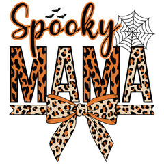 Spooky mama, Halloween shirt, Retro Halloween Shirt, Mama T-shirt, Spooky Season, Halloween Mom Design File, Halloween Digital File