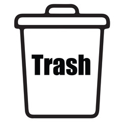 vector illustration of recycle bin icon 