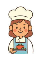 Cute cartoon chef mascot character