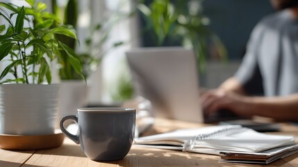 businessman working on laptop