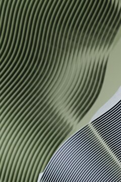 Abstract 3D background with curved flowing parallel lines

