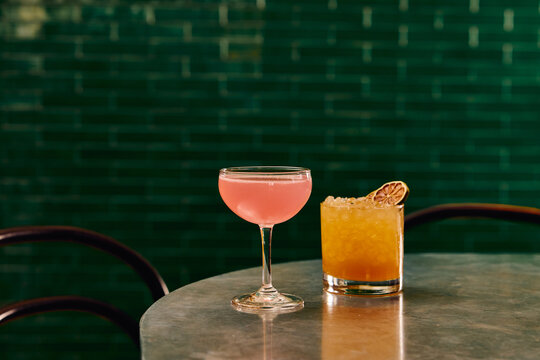 Orange and Pink cocktail