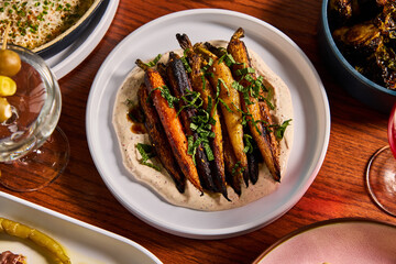 Roasted Carrots on Creamy Whipped Sauce – A Flavorful Delight