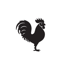 Rooster Silhouette Vector Logo