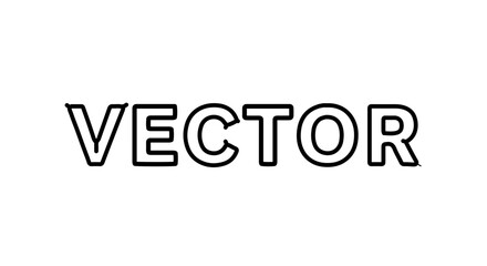 Fototapeta premium Vector text outline vector graphic design element for any creative project