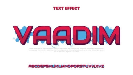 Vaadim Abstract modern urban alphabet fonts. Typography decorative sport, game, technology, fashion, digital, future creative logo font. vector illustration