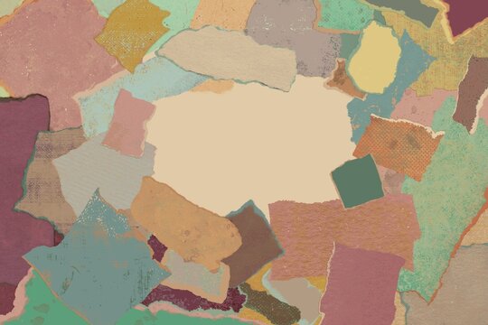 Abstract background with different shapes of torn paper