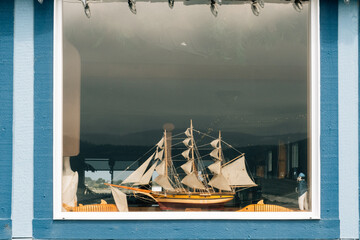 Nautical Ship Decor in Window