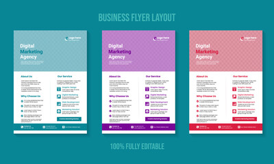 Business Corporate Flyer Design Template Set