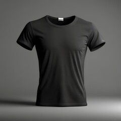 Black t shirt front and back view, Ready for your mock up design transparent  template