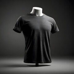 Black t shirt front and back view, Ready for your mock up design transparent  template