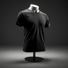 Black t shirt front and back view, Ready for your mock up design transparent  template