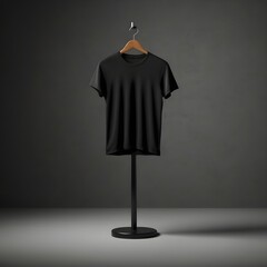 Black t shirt front and back view, Ready for your mock up design transparent  template