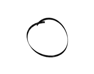 Red zigzag arrow pointing downwards, isolated on transparent background