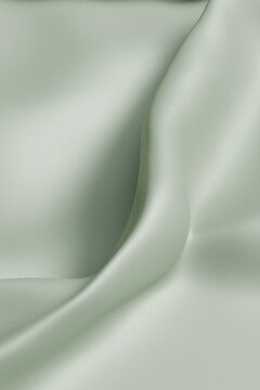 Soft green fabric with flowing folds