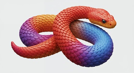 Obraz premium Colorful snake illustration