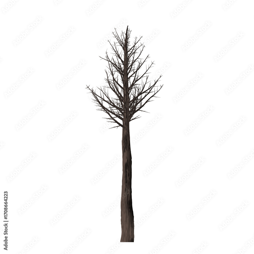Poster a solitary tree with bare branches stands against a stark black background in a minimalist compositi