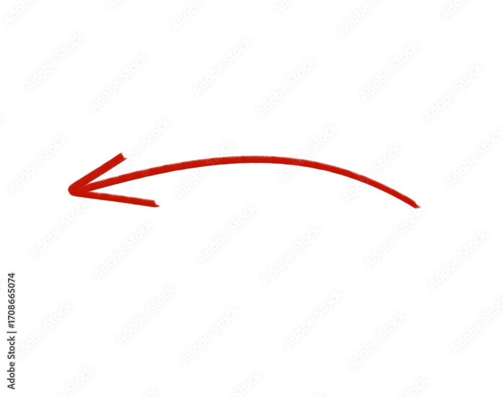 Poster hand drawn black arrow pointing up and right isolated on transparent background