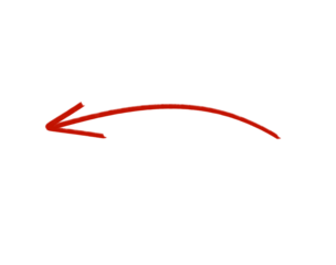 Hand drawn black arrow pointing up and right isolated on transparent background
