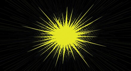 Obraz premium Yellow burst background