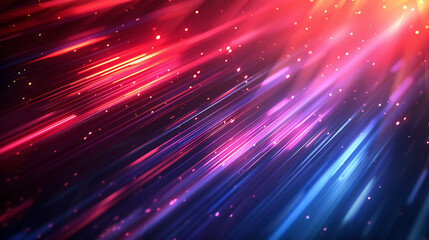 Red Blue Light Rays Abstract Background.