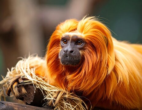 Close-up of an orange monkey