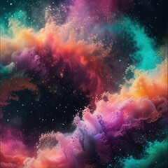 Fototapeta premium Ethereal Particle Spiral Wallpaper with Glowing Neon Pastel Sparkle Dust