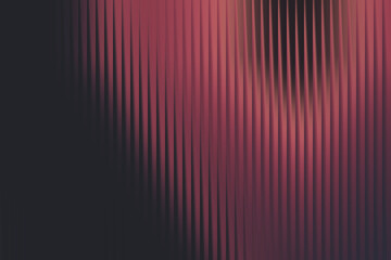 Abstract geometric pattern with deep red and pink vertical stripes and dark gray area