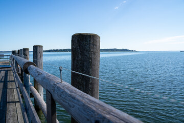 Wooden pier in the lake