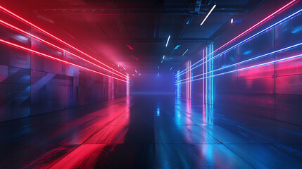 SciFi Neon Corridor.