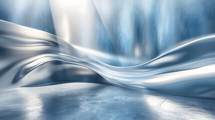 Silver Abstract Wave.