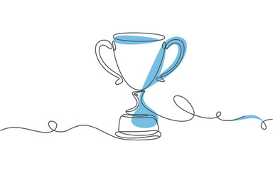 Minimalist line art illustration of a stylized object