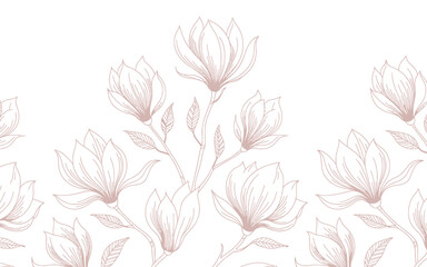 Elegant floral pattern wallpaper design with subtle curves