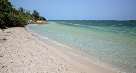 Crystal clear waters of Paradise Lagoon (Lagoa do Paraíso), Jericoacoara, Ceará, Brazil.