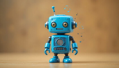 blue robot toy