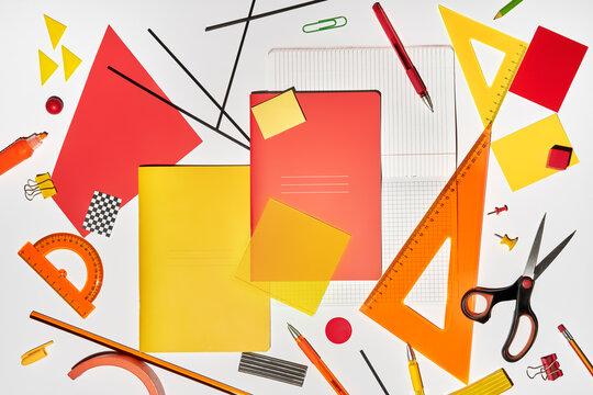 Many various Stationery Supplies for School and Office.