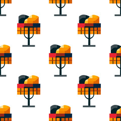 autumn tree seamless pattern