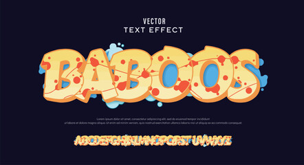 Baboos, Abstract modern urban alphabet fonts. Typography decorative sport, game, technology, fashion, digital, future creative logo font. vector illustration