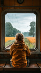 Train Window View with Travel.