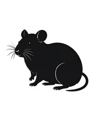 Fototapeta premium Silhouette of a rodent
