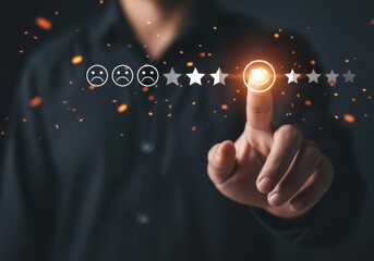 Customer Satisfaction Rating with Five-Star Review Concept – User Experience Evaluation