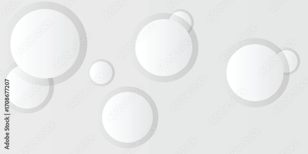 Poster abstract white background with circular elements vector.with circular lines and soft glow effects