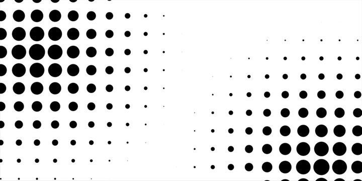 Comic background. Pop art style. Pattern with circles, halftone dotted backdrop. Radiating from the center starburst, sun burst dots. Design for web banners, Wallpaper, sites Vector